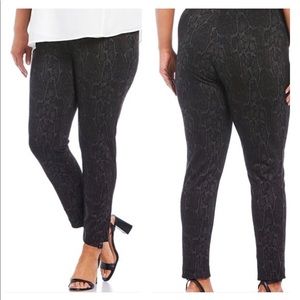 CK Snakeprint Black Slim Leg Pants Size XL